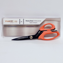 Ножиці швейні кравецькі преміумкласу TC-H230-HB WAYKEN сталеві леза, ручки м'який пластик корал (6679)