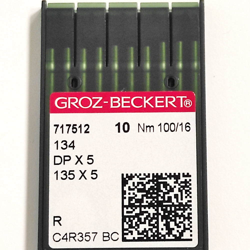 Голки для промислових швейних машин Groz-Beckert DPx5, R, №100/16