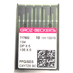 Голки для промислових швейних машин Groz-Beckert  DPx5, FFG/SES, №100/16