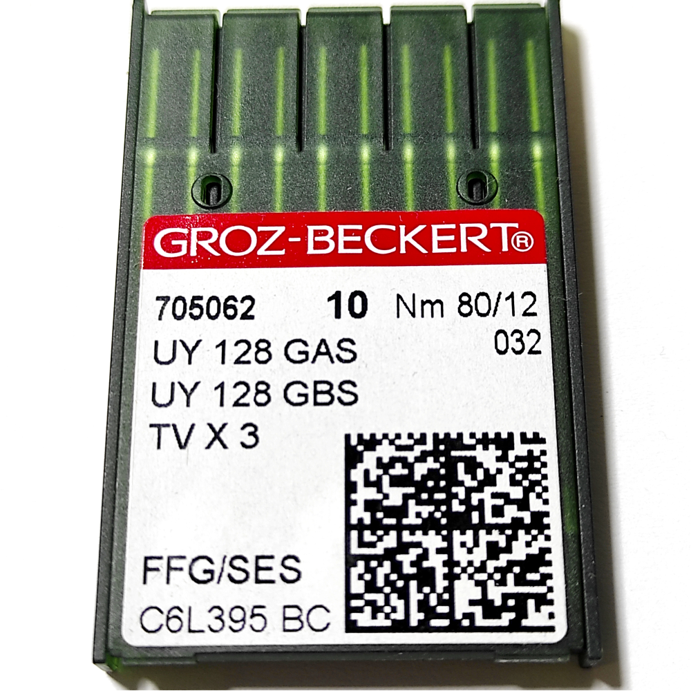 Голки для розпошивальної машини Groz-Beckert UY 128 GAS 80/12 FFG/SES