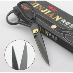 Ножиці закрійні кравецькі 230 мм (9“) CH-225 марганцева сталь чорні, прогумовані ручки (6049)