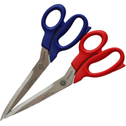 Ножиці швейні кравецькі TAKSUN 24,5 см пластикова ручка кольорова (5834)