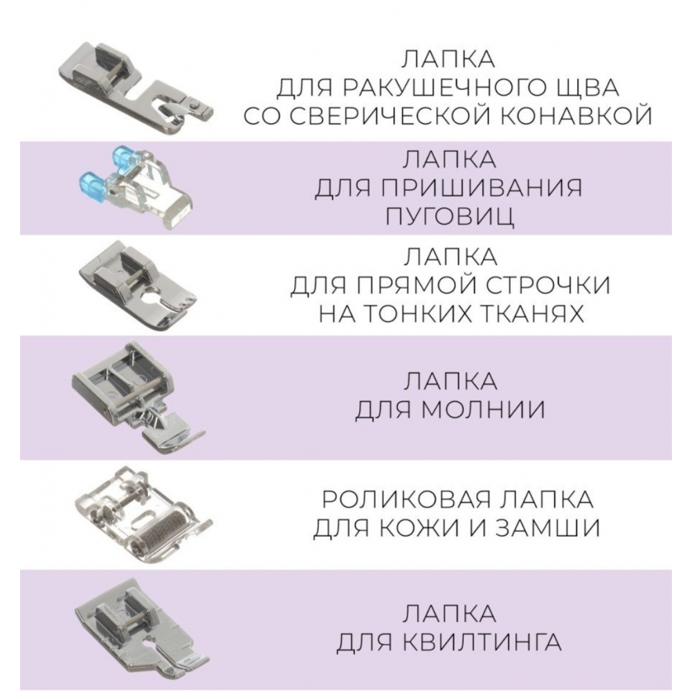 Набір лапок 11 шт Peri для побутових швейних машин в картонній коробці Лапкотримач у ПОДАРУНОК (6524)