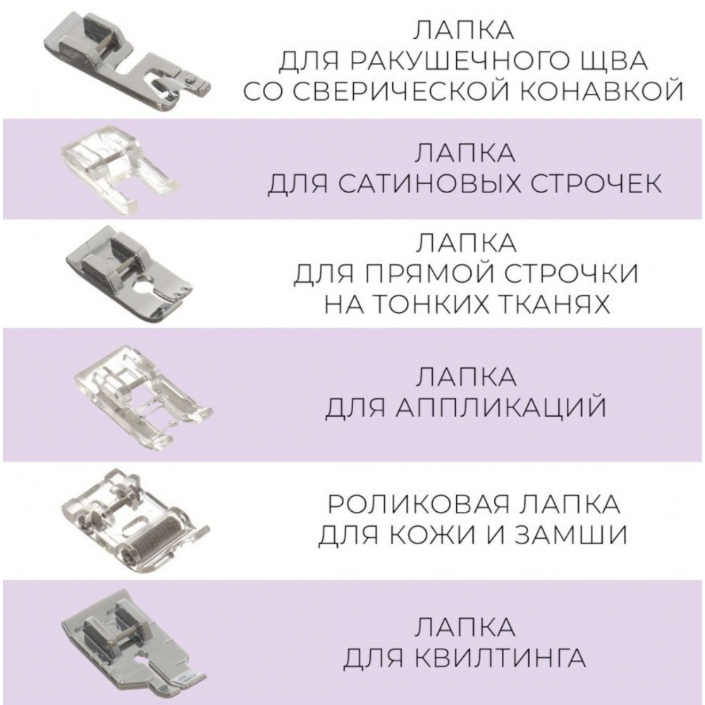 Набір лапок 16 шт Peri для швейних побутових машин, в органайзері Лапкотримач у ПОДАРУНОК (6523)