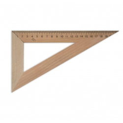 Трикутник дерев“яний 22 см, кут 60х90х30 (103019) (6093)