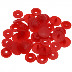Кнопка пластикова для одягу 12мм червона (04) 50шт (6126)