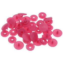 Кнопка пластикова для одягу 12мм темно-рожева (09) 50шт (6131)