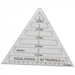 Лінійка для печворку і квілтингу “Трикутник“ 60 градусів (акрил 3мм) (5929)