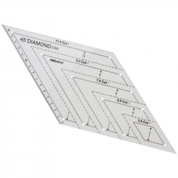 Линейка для пэчворка и квилтинга “Ромб“ 45 градусов (акрил 3мм) (5927)