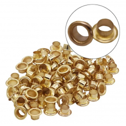 Люверси металеві без кільця 5.8 мм колір золото 100 шт (6341)