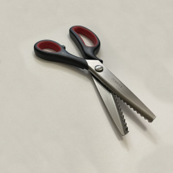 Ножиці кравецькі фігурні для шиття та рукоділля “Зигзаг“ 23см (9“) TIGERTEX прогумовані ручки (6355)