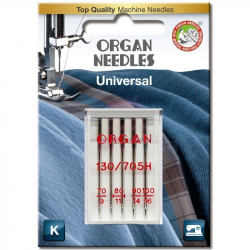 Иглы швейные универсальные ORGAN MIX №70/80/90/100 для бытовых швейных машин блистерная упаковка 5 штук