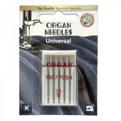 Иглы швейные универсальные ORGAN №110 для бытовых швейных машин блистерная упаковка 5 штук