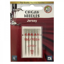 Голки швейні для в'язаних та трикотажних тканин ORGAN Jersey №100 для побутових швейних машин упаковка 5 штук