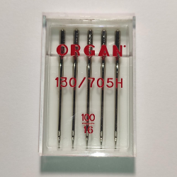 Иглы швейные универсальные ORGAN №100 пластиковый бокс 5 штук для бытовых швейных машин