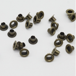 Люверси металеві без кільця 4 мм стара латунь 100 шт (6477)
