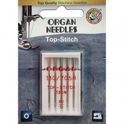Иглы швейные для штопки и вышивки ORGAN TOP-STITCH №90  для бытовых швейных машин блистерная упаковка 5 штук