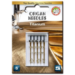 Иглы швейные универсальные ORGAN Titanium №75/80/90 для бытовых швейных машин блистерная упаковка 5штук