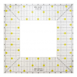Лінійка для печворку і квілтингу квадрат 12.5х 12.5 дюймів KR-0125 (акрил 3мм)