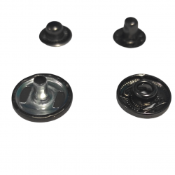 Кнопки Альфа металеві швейні галантерейні 15мм 50 штук для одягу та інших виробів колір оксид (6627)